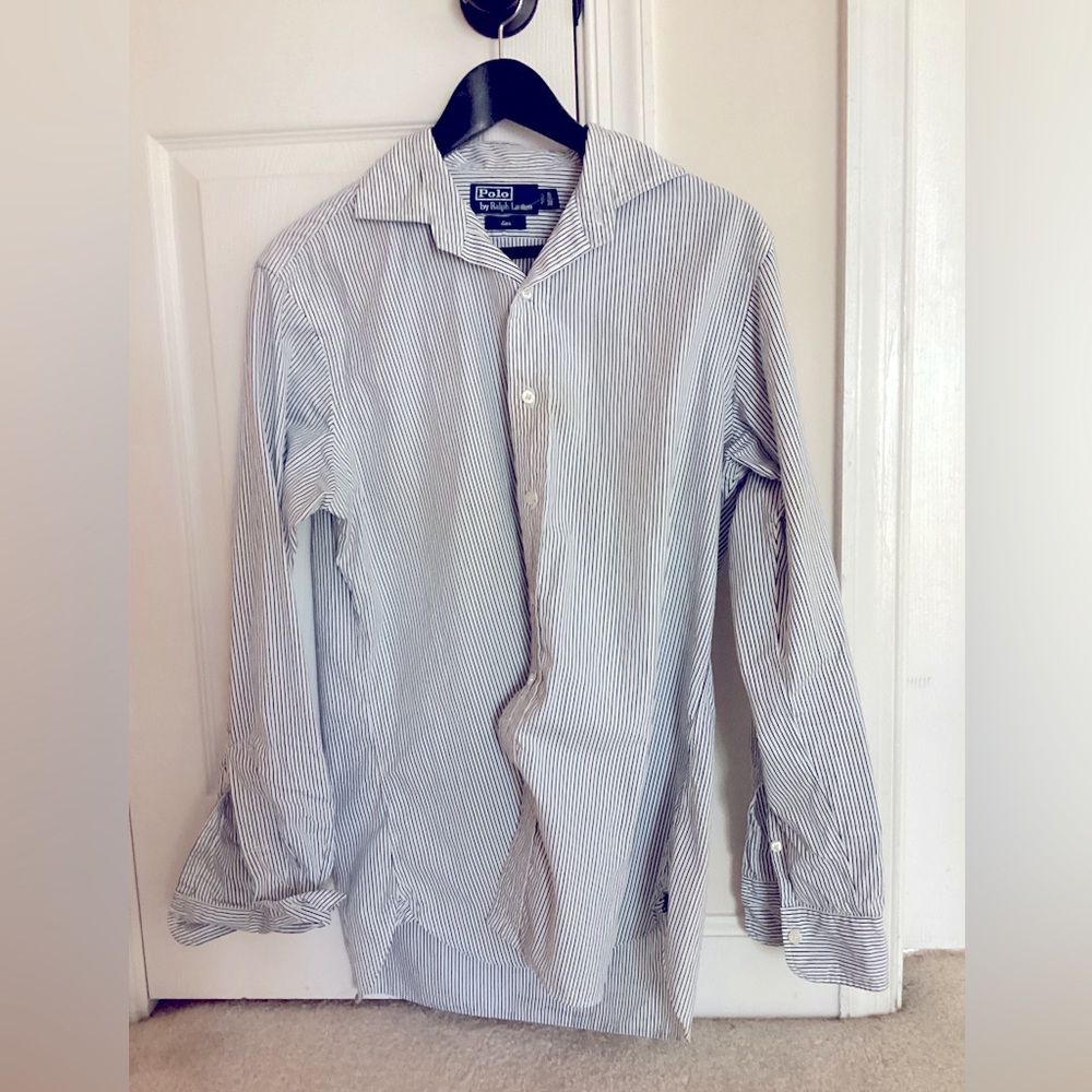 Nice striped shirt white blue green